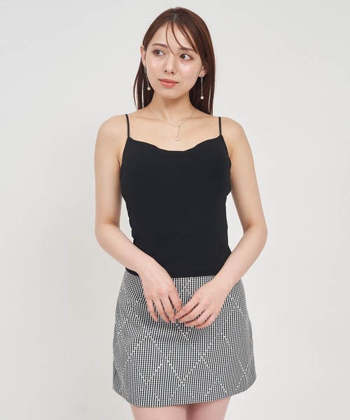 ROYAL PARTY（ロイヤルパーティー）の「カップ付キャミソール（キャミソール・レディース・ブラック/ベージュ/オフホワイト・FREE）」の9枚目の写真