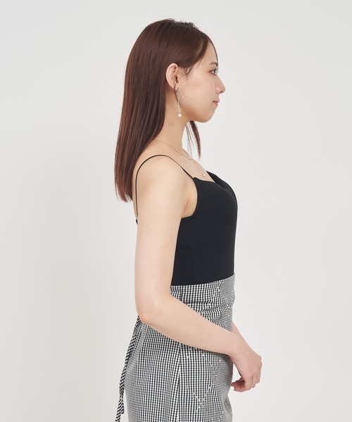 ROYAL PARTY（ロイヤルパーティー）の「カップ付キャミソール（キャミソール・レディース・ブラック/ベージュ/オフホワイト・FREE）」の7枚目の写真