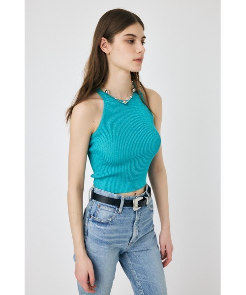 MOUSSY（マウジー）の「GLITTER ニットキャミソール（キャミソール・レディース・ライトグリーン/ライトグレー/ターコイズブルー/ブラック・FREE）」の17枚目の写真