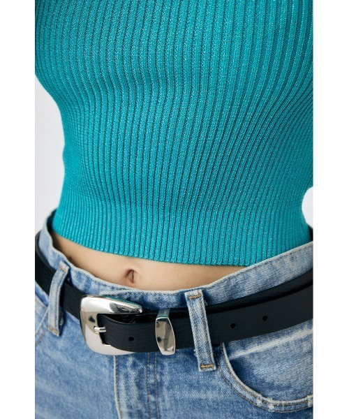 MOUSSY（マウジー）の「GLITTER ニットキャミソール（キャミソール・レディース・ライトグリーン/ライトグレー/ターコイズブルー/ブラック・FREE）」の7枚目の写真