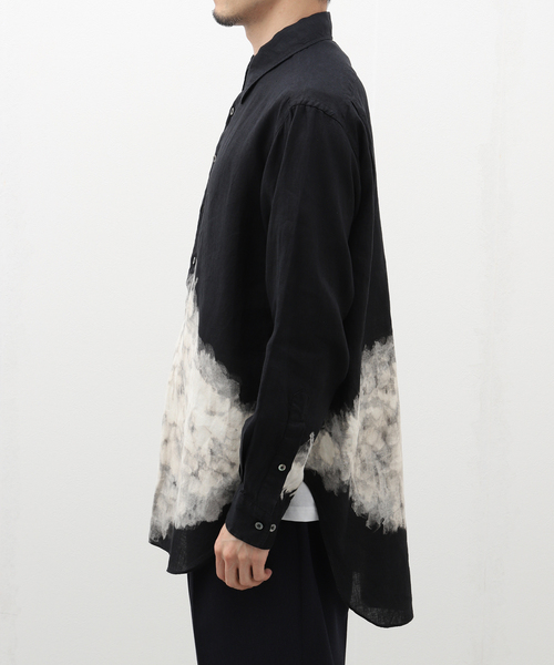 markaware（マーカウェア）の「MARKAWARE (マーカウェア) W COLLAR SHIRT LONG CLOUDY BL A24A-16SH12C（シャツ/ブラウス・メンズ・ブラック・2/3）」の12枚目の写真