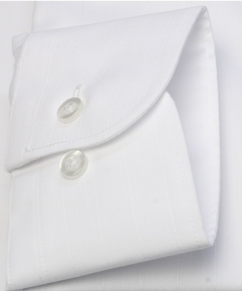 TOKYO SHIRTS(トウキョウシャツ)の「形態安定ノーアイロン ホリゾンタルワイド 長袖ビジネスワイシャツ(ビジネスシャツ・メンズ・ホワイト・首回り37cm-裄丈80cm/首回り39cm-裄丈80cm/首回り39cm-裄丈84cm/首回り41cm-裄丈82cm/首回り41cm-裄丈86cm/首回り42cm-裄丈82cm/首回り42cm-裄丈86cm/首回り43cm-裄丈82cm/首回り43cm-裄丈86cm)」の3枚目の写真