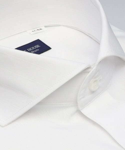 TOKYO SHIRTS(トウキョウシャツ)の「形態安定ノーアイロン ホリゾンタルワイド 長袖ビジネスワイシャツ(ビジネスシャツ・メンズ・ホワイト・首回り37cm-裄丈80cm/首回り39cm-裄丈80cm/首回り39cm-裄丈84cm/首回り41cm-裄丈82cm/首回り41cm-裄丈86cm/首回り42cm-裄丈82cm/首回り42cm-裄丈86cm/首回り43cm-裄丈82cm/首回り43cm-裄丈86cm)」の2枚目の写真