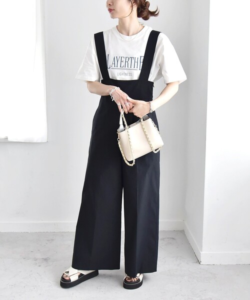 quaranciel(カランシエル)の「quaranciel:〈洗濯機可能〉クルーネック コットン ロゴ プリント TEE(Tシャツ/カットソー・レディース・ホワイト系1/ホワイト系3/ブラック/ホワイト系2・ONE SIZE)」の20枚目の写真