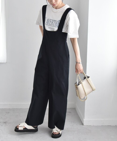 quaranciel(カランシエル)の「quaranciel:〈洗濯機可能〉クルーネック コットン ロゴ プリント TEE(Tシャツ/カットソー・レディース・ホワイト系1/ホワイト系3/ブラック/ホワイト系2・ONE SIZE)」の21枚目の写真