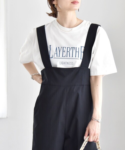 quaranciel(カランシエル)の「quaranciel:〈洗濯機可能〉クルーネック コットン ロゴ プリント TEE(Tシャツ/カットソー・レディース・ホワイト系1/ホワイト系3/ブラック/ホワイト系2・ONE SIZE)」の22枚目の写真