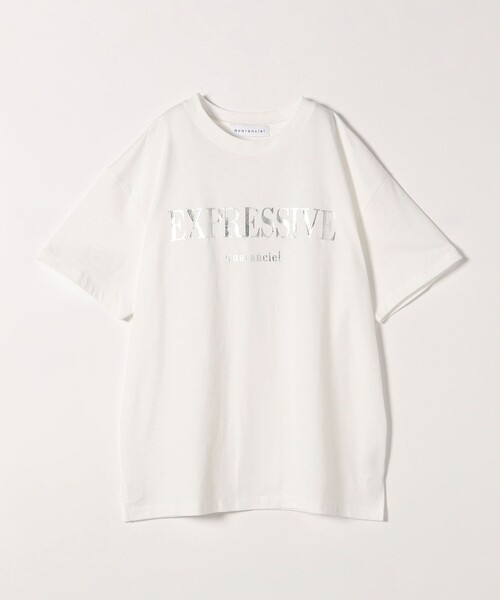 quaranciel(カランシエル)の「quaranciel:〈洗濯機可能〉クルーネック コットン ロゴ プリント TEE(Tシャツ/カットソー・レディース・ホワイト系1/ホワイト系3/ブラック/ホワイト系2・ONE SIZE)」の13枚目の写真