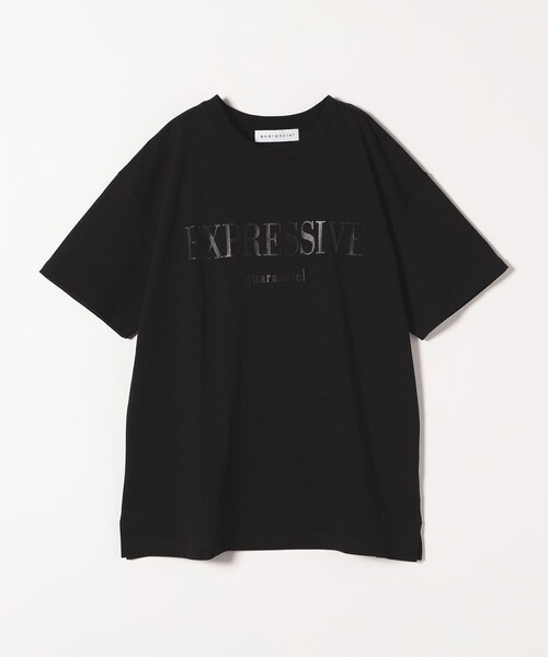 quaranciel(カランシエル)の「quaranciel:〈洗濯機可能〉クルーネック コットン ロゴ プリント TEE(Tシャツ/カットソー・レディース・ホワイト系1/ホワイト系3/ブラック/ホワイト系2・ONE SIZE)」の15枚目の写真