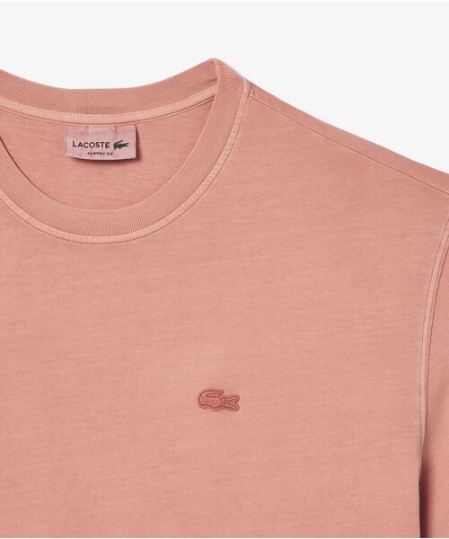 ラコステ　ヴィンテージ加工 ナチュラルダイ ワントーン半袖Tシャツ LACOSTE tシャツ ヴィンテージ加工 ナチュラルダイ ワントーン