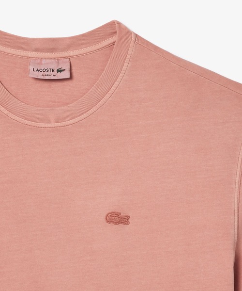LACOSTE(ラコステ)の「ヴィンテージ加工 ナチュラルダイ ワントーン半袖Tシャツ(Tシャツ/カットソー・メンズ・ライトブルー/ダークブルー/イエロー/ピンク・L/M/XS/S/XL)」の20枚目の写真