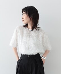 ◆シャギージャカードトップス