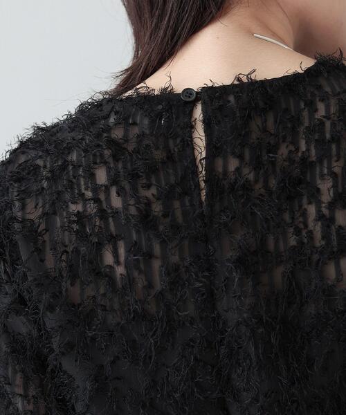 GALLEST（ギャレスト）の「◆シャギージャカードトップス（Tシャツ/カットソー・レディース・ブラック/ホワイト・38）」の7枚目の写真