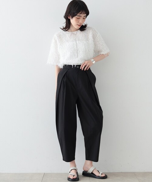 GALLEST（ギャレスト）の「◆シャギージャカードトップス（Tシャツ/カットソー・レディース・ブラック/ホワイト・38）」の8枚目の写真