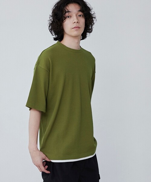 セール】ワッフルフェイクレイヤードTシャツ（Tシャツ