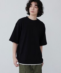 ワッフルフェイクレイヤードTシャツ