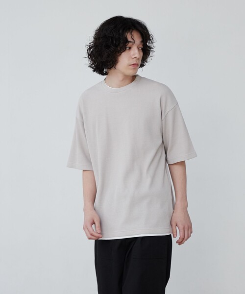セール】ワッフルフェイクレイヤードTシャツ（Tシャツ