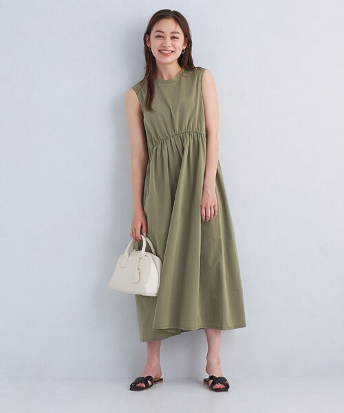 green label relaxing（グリーンレーベルリラクシング）の「ライトメモリー ワンピース（ワンピース・レディース・ブラック/オリーブ/ライトグレー・FREE）」の3枚目の写真