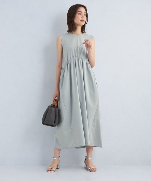 green label relaxing（グリーンレーベルリラクシング）の「ライトメモリー ワンピース（ワンピース・レディース・ブラック/オリーブ/ライトグレー・FREE）」の2枚目の写真