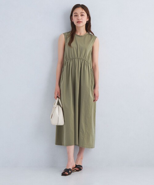 green label relaxing（グリーンレーベルリラクシング）の「ライトメモリー ワンピース（ワンピース・レディース・ブラック/オリーブ/ライトグレー・FREE）」の4枚目の写真