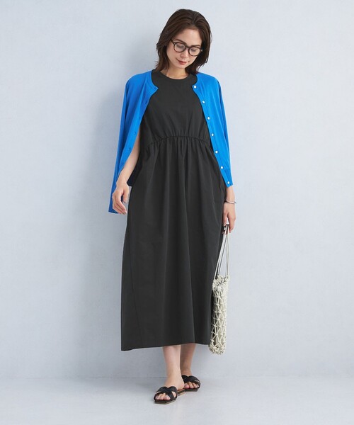 green label relaxing（グリーンレーベルリラクシング）の「ライトメモリー ワンピース（ワンピース・レディース・ブラック/オリーブ/ライトグレー・FREE）」の8枚目の写真