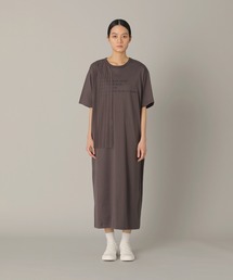 試着のみ ZUCCa ズッカ 異素材ドッキングワンピース Mサイズ 日本製 ZUCCa（ズッカ）の「ライナードッキング/ワンピース（ワンピース