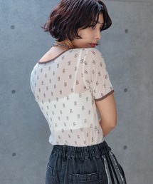 PAGEBOY | <高畠百加着用アイテム>モノグラムシアーT(Tシャツ/カットソー)