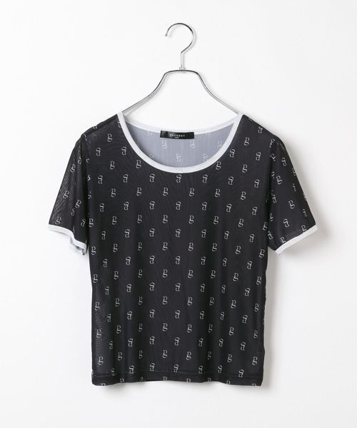 PAGEBOY(ページボーイ)の「モノグラムシアーT(Tシャツ/カットソー・レディース・オフホワイト/アイボリー/ブラック・FREE)」の22枚目の写真