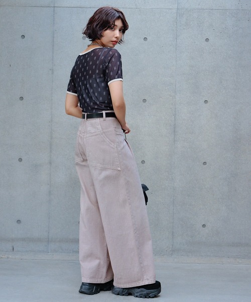 PAGEBOY(ページボーイ)の「モノグラムシアーT(Tシャツ/カットソー・レディース・オフホワイト/アイボリー/ブラック・FREE)」の17枚目の写真