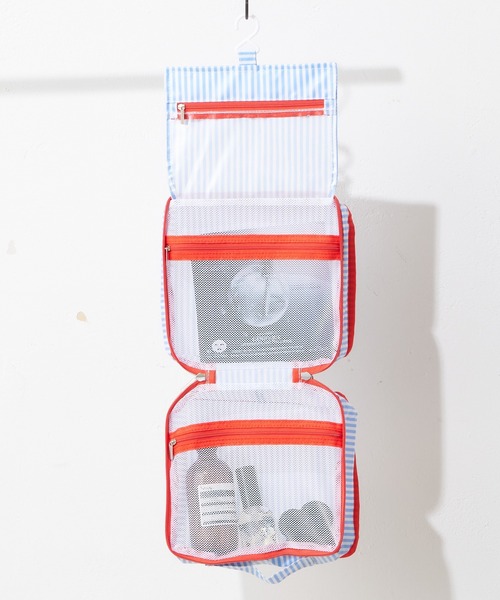 BIRTHDAY BAR(バースデイバー)の「PVCストライプ アメニティポーチ(トラベルグッズ・レディース・グレー/ブルー/アイボリー/ネイビー・フリー/0)」の10枚目の写真