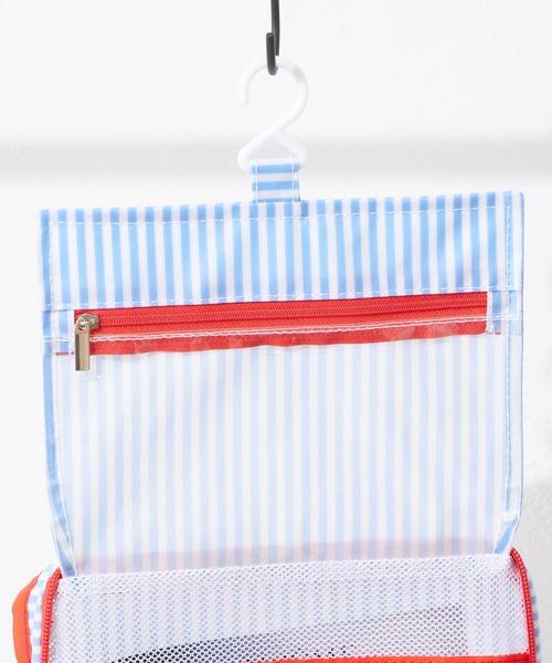 BIRTHDAY BAR(バースデイバー)の「PVCストライプ アメニティポーチ(トラベルグッズ・レディース・グレー/ブルー/アイボリー/ネイビー・フリー/0)」の12枚目の写真