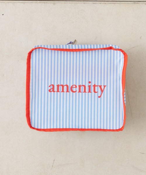 BIRTHDAY BAR(バースデイバー)の「PVCストライプ アメニティポーチ(トラベルグッズ・レディース・グレー/ブルー/アイボリー/ネイビー・フリー/0)」の7枚目の写真
