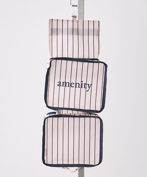 BIRTHDAY BAR(バースデイバー)の「PVCストライプ アメニティポーチ(トラベルグッズ・レディース・グレー/ブルー/アイボリー/ネイビー・フリー/0)」の14枚目の写真