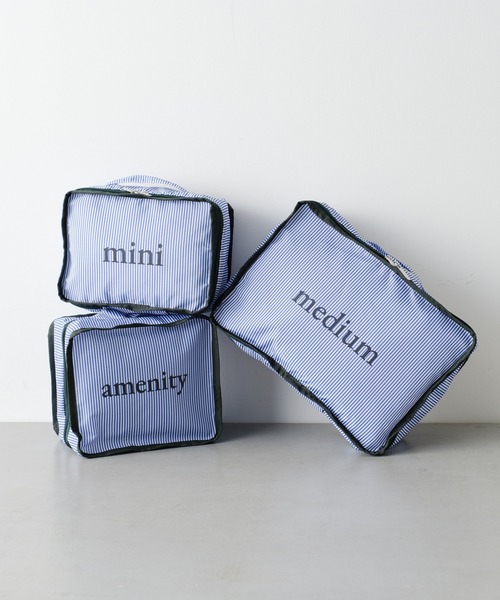 BIRTHDAY BAR(バースデイバー)の「PVCストライプ アメニティポーチ(トラベルグッズ・レディース・グレー/ブルー/アイボリー/ネイビー・フリー/0)」の15枚目の写真