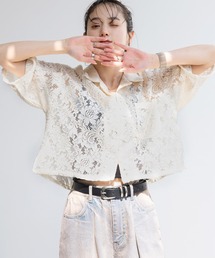 RAGEBLUE | レースショートシャツ(シャツ/ブラウス)