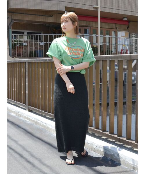 Ungrid（アングリッド）の「アイライン楊柳スカート（スカート・レディース・ブラック/オフホワイト/パープル・FREE）」の17枚目の写真