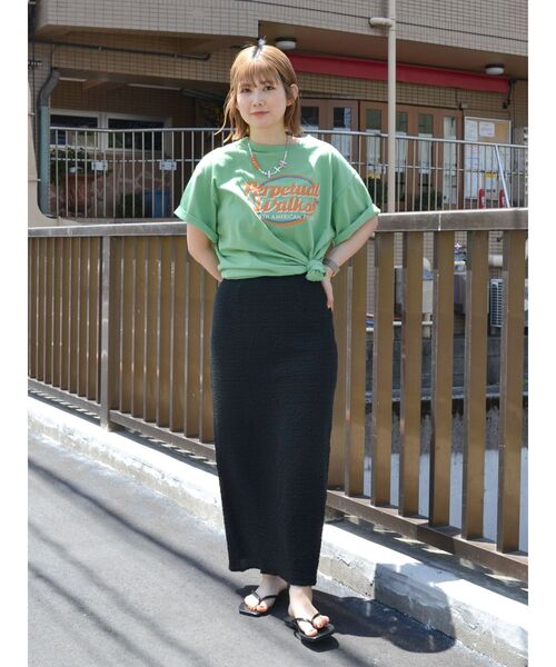 Ungrid（アングリッド）の「アイライン楊柳スカート（スカート・レディース・ブラック/オフホワイト/パープル・FREE）」の18枚目の写真