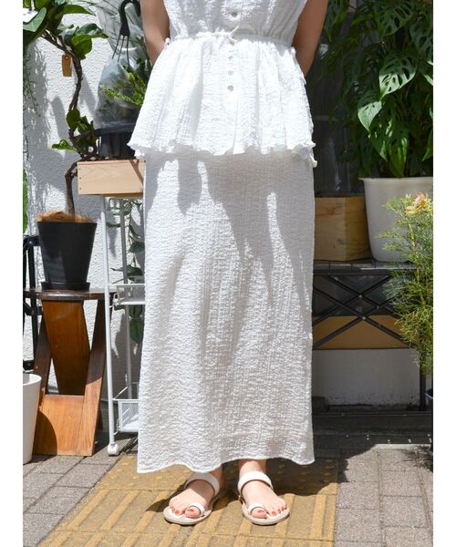 Ungrid（アングリッド）の「アイライン楊柳スカート（スカート・レディース・ブラック/オフホワイト/パープル・FREE）」の20枚目の写真