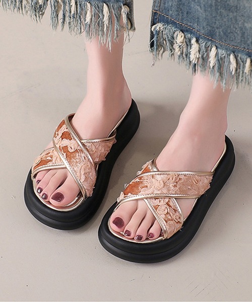 サンダル・ミュール CAREL SS24 (ABRICOT24_71ROSE) tb97161_6.jpg