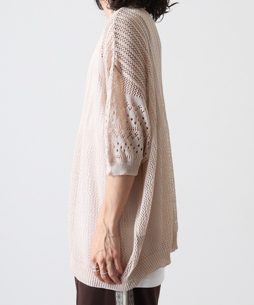 Naive magic（ナイーブマジック）の「NAIVEMAGIC 麻タッチニット 切替ドルマンクルー（ニット/セーター・メンズ・ブラック/アイボリー/チャコールグレー・M/L）」の8枚目の写真