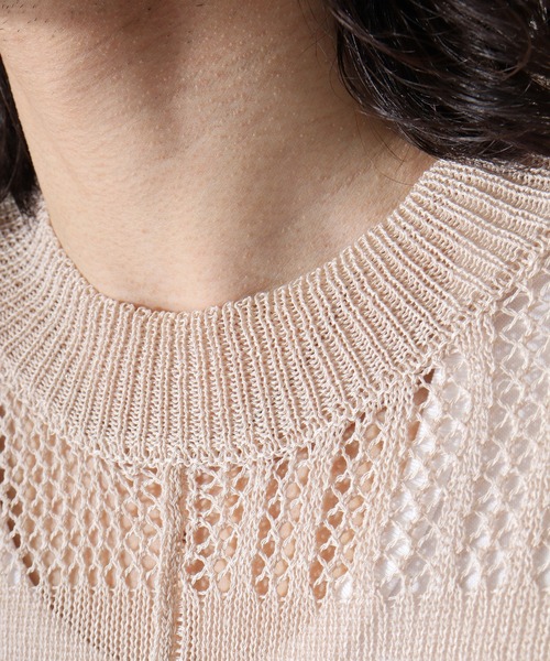 Naive magic（ナイーブマジック）の「NAIVEMAGIC 麻タッチニット 切替ドルマンクルー（ニット/セーター・メンズ・ブラック/アイボリー/チャコールグレー・M/L）」の10枚目の写真