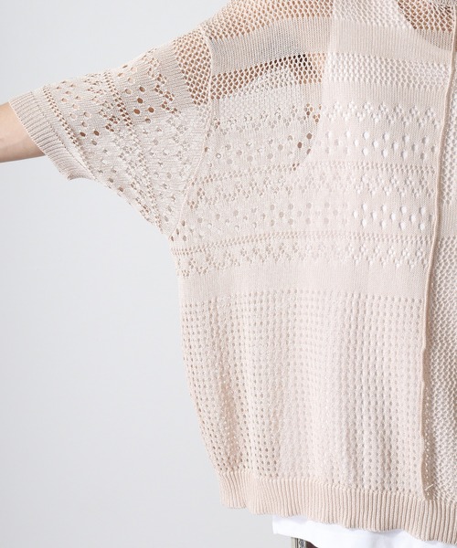 Naive magic（ナイーブマジック）の「NAIVEMAGIC 麻タッチニット 切替ドルマンクルー（ニット/セーター・メンズ・ブラック/アイボリー/チャコールグレー・M/L）」の11枚目の写真