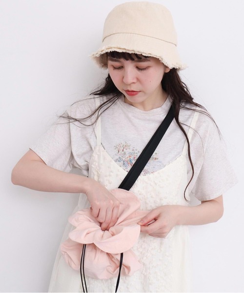 l'atelier du savon(アトリエドサボン)の「お花さいた!ハッピーサコッシュ(ショルダーバッグ・レディース・チェック/ピンク/ブラック/ホワイト・FREE)」の20枚目の写真