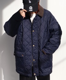 【LYLE&SCOTT/ライルアンドスコット】衿コーディロイ ダイヤキルティング ジャケット