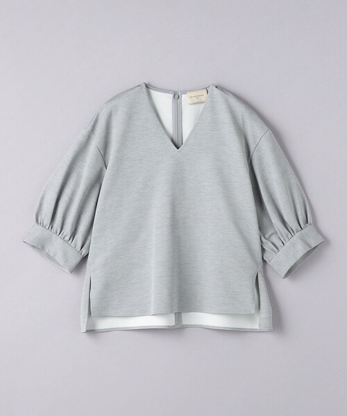 UNITED ARROWS(ユナイテッドアローズ)の「Vネック パフスリーブ ブラウス OX(シャツ/ブラウス・レディース・オフホワイト/ネイビー/その他1・38/36)」の18枚目の写真