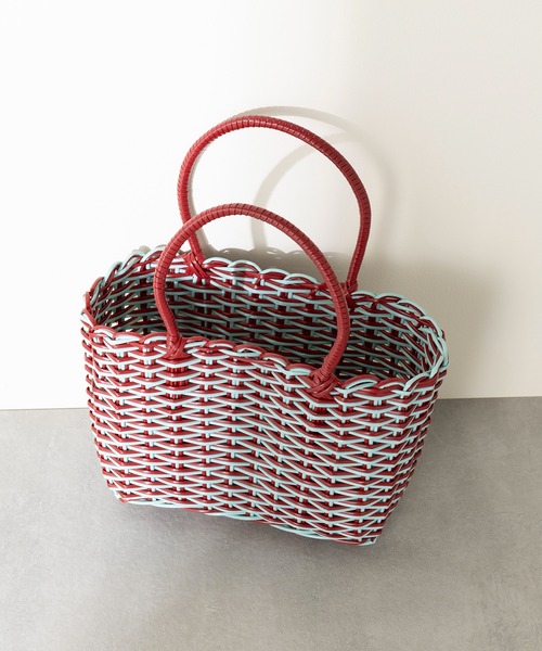 SETUP7（セットアップセブン）の「【SETUP7】スクエアかごハンドトートバッグ SCCH（かごバッグ・レディース・ベージュ/レッド/ブラック・FREE）」の12枚目の写真