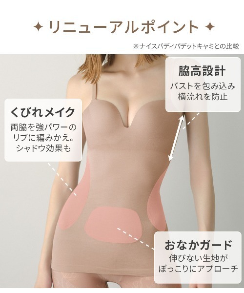 ナイスバディブラキャミ5枚セット PEACH JOHN｜【くびれを叶える着圧補整インナー】プッシュアップ