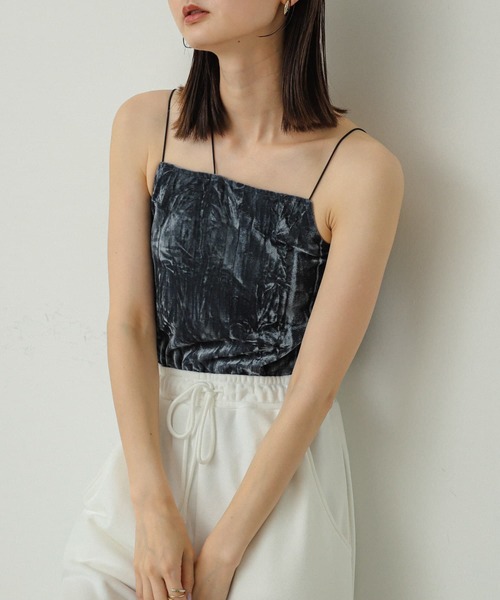 セール】『サイズ展開あり』ベロアカップツキキャミソール