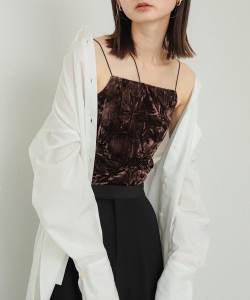 セール】『サイズ展開あり』ベロアカップツキキャミソール