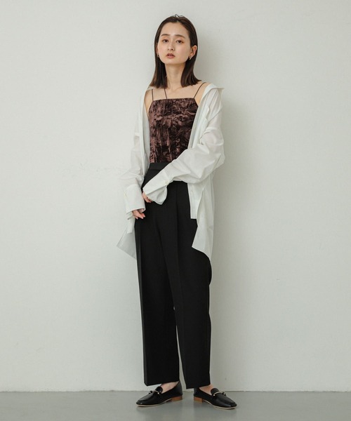 SENSE OF PLACE by URBAN RESEARCH（センスオブプレイスバイアーバンリサーチ）の「『サイズ展開あり』ベロアカップツキキャミソール（キャミソール・レディース・ピンク/グレー/ブラウン・ONE/S）」の7枚目の写真