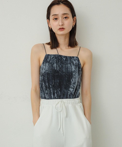 セール】『サイズ展開あり』ベロアカップツキキャミソール